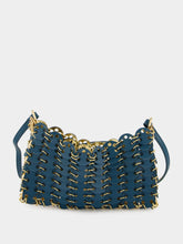 Rabanne Teal 1969 Reversible Nano Flip Bag