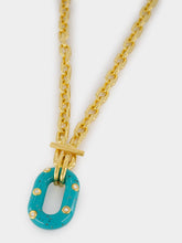 Rabanne Gold and Turquoise XL Link Necklace