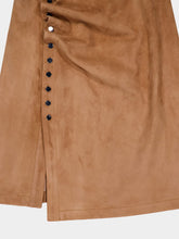 Rabanne Camel Draped Suede Mini Dress