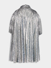 Rabanne Silver Halter-Neck Top with Flower Detail