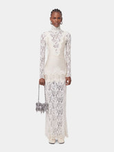 Rabanne Ivory Lace and Jersey Long Dress