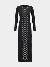 Rabanne Black Dress with Metallic Eyelets