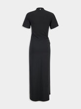 Rabanne Black Cotton Jersey Piercing Long Dress