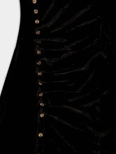 Rabanne Black Long Velvet Draped Dress