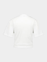Rabanne White T-shirt with Horse Print and Piercing Detail