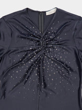 Rabanne Ardoise Long-Sleeve Embellished Wrap Top