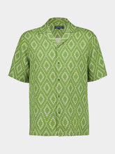Frescobol Carioca Parakeet Green Roberto Linen Shirt