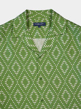 Frescobol Carioca Parakeet Green Roberto Linen Shirt