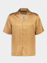 Frescobol Carioca Roberto Almond and Ivory Silk Shirt