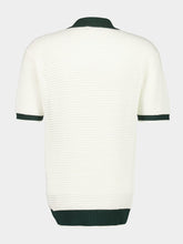 Frescobol Carioca Ivory and Evergreen Vidal Cotton Polo