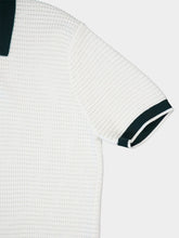 Frescobol Carioca Ivory and Evergreen Vidal Cotton Polo