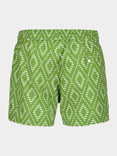 Frescobol Carioca Parakeet Green and Ivory Rio Sport Swim Shorts