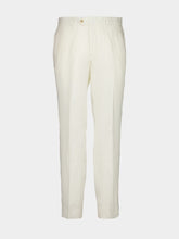 Frescobol Carioca Ivory Affonso Linen Trousers