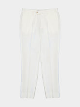 Frescobol Carioca Ivory Affonso Linen Trousers