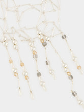 Rabanne Silver Crocheted Sequin and Bead Headpiece