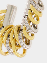 Rabanne Small Punk XL Link Bicolor Silver and Gold Earrings
