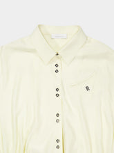 Rabanne Yellow Cream Crepe de Chine Crop Shirt