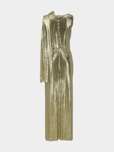 Rabanne Light Gold Draped Chainmail Dress