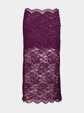 Rabanne Magenta Lace Midi Skirt