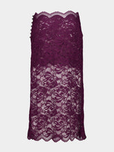 Rabanne Magenta Lace Midi Skirt