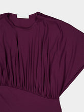 Rabanne Magenta Asymmetrical Jersey Maxi Dress