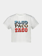 Rabanne White Paco Logo Cropped T-Shirt