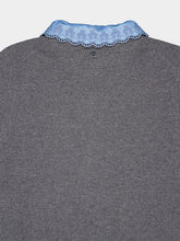 Rabanne Grey Wool and Cashmere Short-Sleeved Sweater