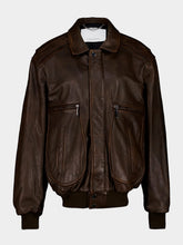 Rabanne Brown Leather Zip-Front Jacket