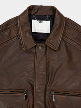 Rabanne Brown Leather Zip-Front Jacket