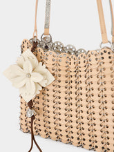 Rabanne Peach Reversible Leather Shoulder Bag