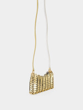 Rabanne 1969 Flip Gold and Silver Leather Crossbody Bag