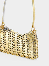 Rabanne 1969 Flip Gold and Silver Leather Crossbody Bag