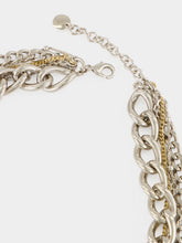 Rabanne Silver and Gold 5-Row Brass Necklace