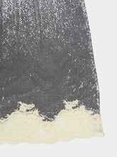Rabanne Silver Mesh Midi Dress with Ivory Lace