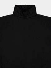 Rabanne Black Ruched Turtleneck Mini Dress