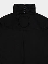 Rabanne Black Ruched Turtleneck Mini Dress