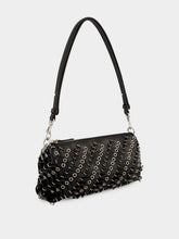 Rabanne Black Paco Small Leather Baguette Bag