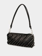 Rabanne Black Paco Small Leather Baguette Bag