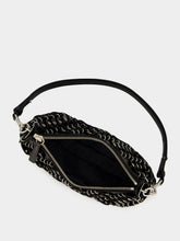 Rabanne Black Paco Small Leather Baguette Bag