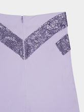 Rabanne French Lavender Embellished Midi Skirt