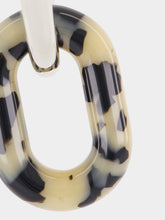 Rabanne XL Silver and Tortoise-Shell Link Earrings