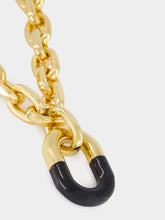 Rabanne Gold and Black XL Link Pendant Necklace