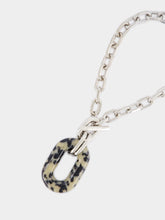 Rabanne Silver XL Link Necklace with Resin Pendant