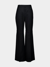 Nina Ricci Black Flared Wool Gabardine Trousers