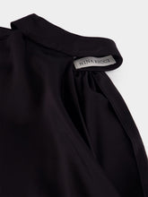 Nina Ricci Black Silk Satin Halterneck Top