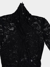 Rabanne Black High-Neck Lace Maxi Dress