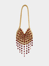 Rabanne Gold 1969 Nano Bag with Ruby Strass