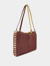 Rabanne Bordeaux and Gold 1969 Reversible Flip Bag in Leather