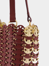 Rabanne Bordeaux and Gold 1969 Reversible Flip Bag in Leather