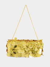 Rabanne Gold Sparkle Sequin Baguette Bag